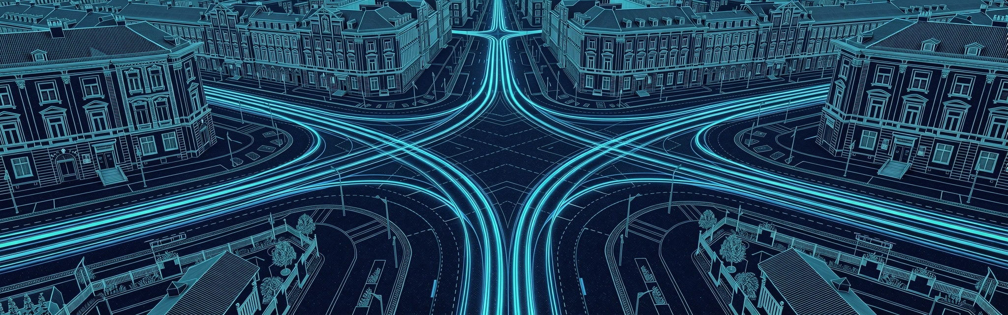 Warsaw urban landscape blueprint